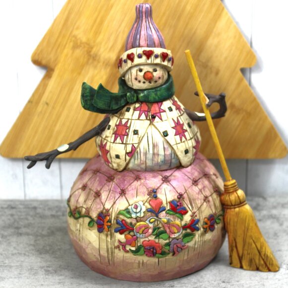 Vintage Jim Shore "Winter's Warmth" Snowman 112249G Heartwood Creek Like New - Picture 1 of 10